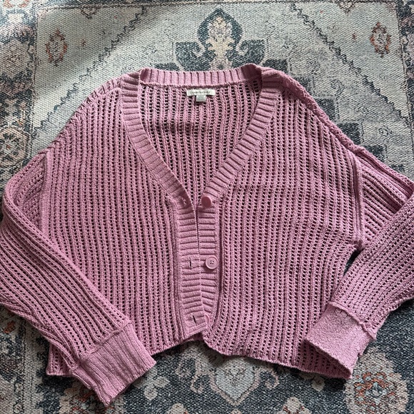 American Eagle Outfitters Sweaters - American Eagle pink cardigan Size S #cardigan #pastel